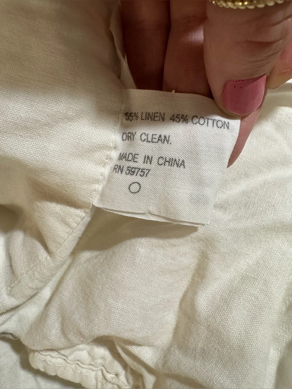 2 Ecru Linen Cotton Blend Shirred Curtain Panels 54” x 84”
